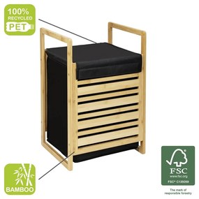 Cesto portabiancheria in tessuto 47 l Ecori - Wenko