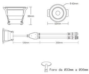 Faretto LED 3W RGBW Multicolore IP66 - MiLight SL4-12 Colore RGBW