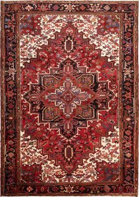 Heriz Tappeto persiano 210x300 Rosso (Iran) Annodato A Mano