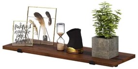 Set di 2 mensole da parete SHELFY marrone/nero