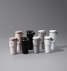 Borraccia termica rosa chiaro in acciaio inox 410 ml IceFlow™ Flip Straw 2.0 Tumbler Rose Quartz – Stanley