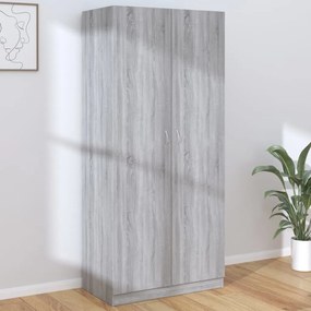 Armadio Grigio Sonoma 90x52x200 Cm İn Legno Multistrato /