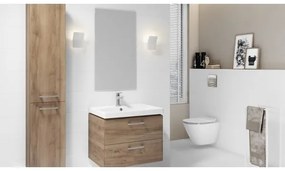 Cersanit S801-153-DSM - Mobile bagno sospeso con lavabo LARA COMO noce
