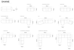 Divano angolare crema, angolo destro Shane - Micadoni Home