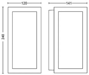 Philips 17429/30/P7 - LED RGB Lampada da esterno Hue IMPRESS 2xLED/8W/230V IP44