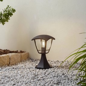 Lampioncino Lindby Isidoro, nero, altezza 28 cm, plastica