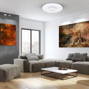 Plafoniera LED dimmerabile con ventola ZONDA LED/48W/230V bianco + TC