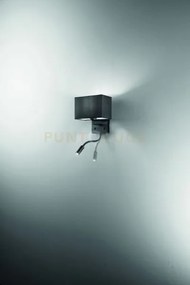 Applique shadow led 3w 1 luce e27 nero con paralume