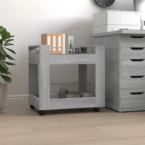 Carrello Scrivania Grigio Sonoma 60x45x60 Cm Legno Multistrato /