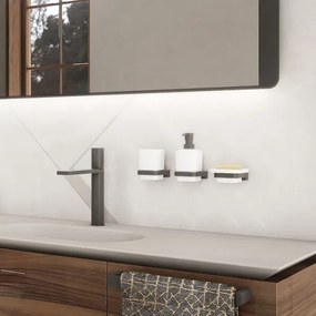 NIMCO MAC set-31K-T-90 -Distributore di sapone, portaspazzolino e gancio a muro MAYA