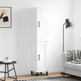 Credenza 34,5x34x180 Cm İn Legno Multistrato Bianco Lucido /