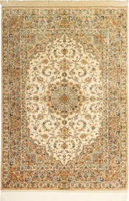 Ghom Tappeto persiano 100x150 Beige (Iran) Annodato A Mano