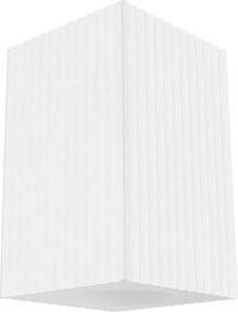 Plafoniera Quadrata 70x70mm h110mm GU10 in Gesso Rigato