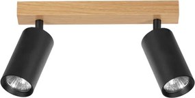 Brilagi - Faretto SELE 2xGU10/30W/230V nero/effetto rovere