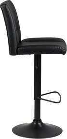 Sgabello da bar nero ad altezza regolabile Sylvia - Actona