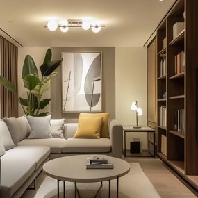 Brilagi - Lampadario a plafone LED MILLA 4xG9/3W/230V cromo lucido/bianco