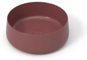 Lavabo da appoggio OLYMPIA CERAMICA tondo piletta non inclusa in ceramica rosso piletta non inclusa