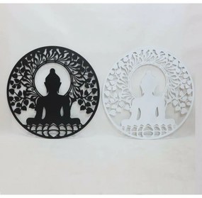 Decorazione da Parete DKD Home Decor Metallo Buddha Orientale (2 Unità)