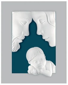 Bongelli preziosi sacra famiglia in marmorino cm 14 x 17 BLU