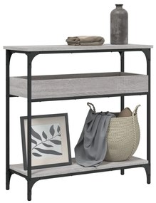Tavolo Consolle Ripiano Grigio Sonoma 75x29x75cm Multistrato /