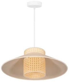 Duolla - Lampadario a sospensione con filo RIO RATTAN 1xE27/15W/230V diametro 45 cm beige/rattan
