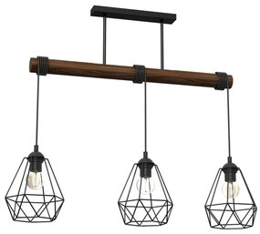 Lampadario a plafone ACERO 3xE27/60W/230V