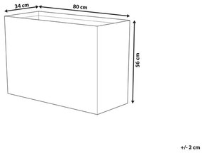 Vaso rettangolare per interno ed esterno beige 34x80x56cm EDESSA Beliani