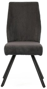 Set di 2 sedie da pranzo in velluto a coste grigio scuro Anibal - Marckeric