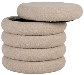 Sgabello in tessuto bouclé beige Brooklyn - House Nordic