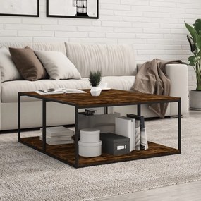 Mensole Parete 4pz Rovere Fumo 80x50x1,5 Cm Legno Multistrato /