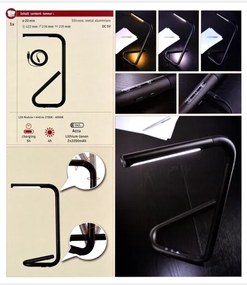 Paulmann 95424- LED/4,5W Lampada da tavolo touch dimmerabile FLEXLINK 5V/USB nera