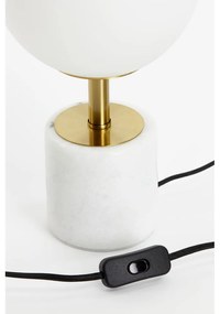 Lampada da tavolo bianca (altezza 35 cm) Medina - Light &amp; Living