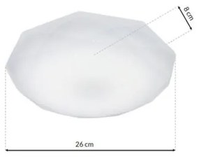 Plafoniera LED dimmerabile HEX LED/12W/230V