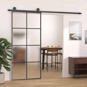 Porta Scorrevole Con Ferramenta 90x205cm Vetro Esg Alluminio /