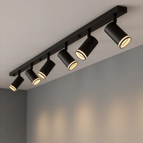 Faretto PIPE 6xGU10/10W/230V nero