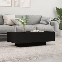 Tavolino da Salotto Nero 100x49,5x31 cm in Legno Multistrato 833890