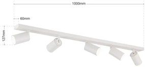 Orion - Faretto SEAN 5xGU10/13W/230V bianco