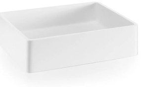 Lavabo da appoggio Momon rettangolare in ceramica bianco