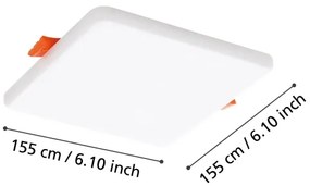 Eglo 900968 - Lampada LED da bagno RAPITA LED/11,5W/230V 15,5x15,5 cm IP65