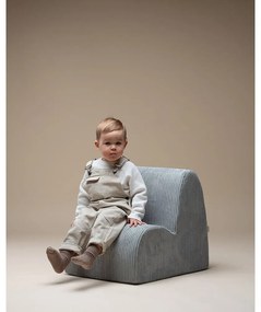 Poltrona per bambini color menta con rivestimento in velluto a coste Cloud – Wigiwama