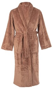 Accappatoio marrone in micropile L/XL Pippa – Tiseco Home Studio