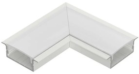 Angolo di Giunzione 90° per Profilo da Incasso Doppia Striscia LED