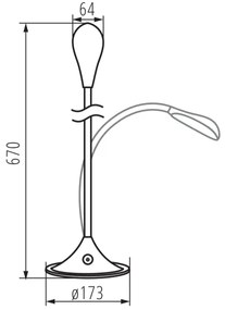 Kanlux 22342 - Lampada da tavolo flessibile dimmerabile FRANCO LED/6,8W/230V bianco
