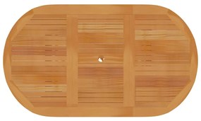 Tavolo da giardino 150x90x75 cm in legno massello di teak
