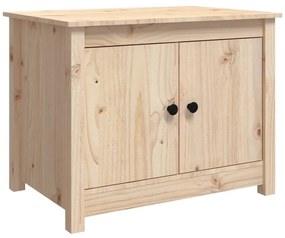 Tavolino da salotto 71x49x55 cm in legno massello di pino