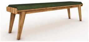 Panchina in rovere con seduta verde Retro - The Beds