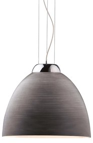 Sospensione Moderna Tolomeo Vetro Grigio 1 Luce E27