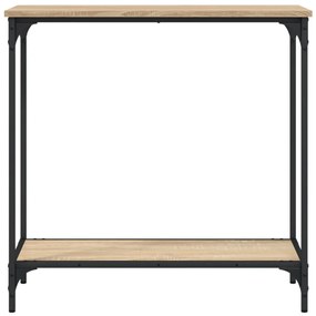 Tavolino consolle rovere sonoma 75x30,5x75cm legno multistrato