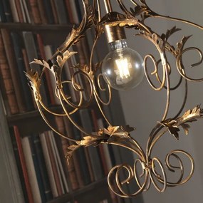 ONLI - Lampadario a catena CONTESSA 1xE27/22W/230V bronzo