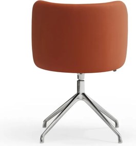 Sedia da pranzo arancione in imbottito Mogi – Teulat